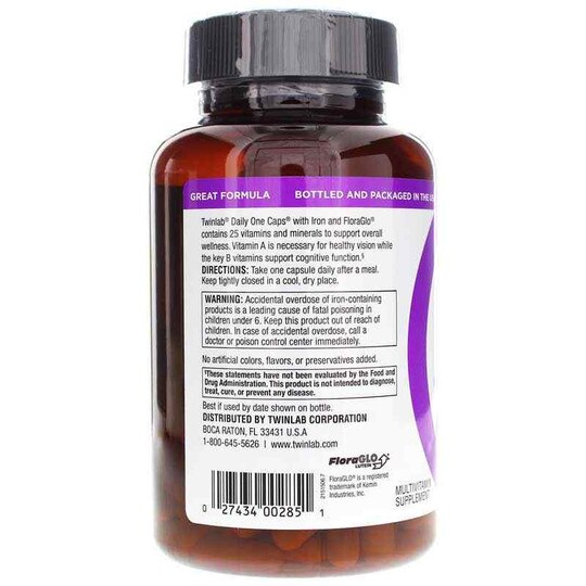 Daily One Caps with Iron, Twinlab